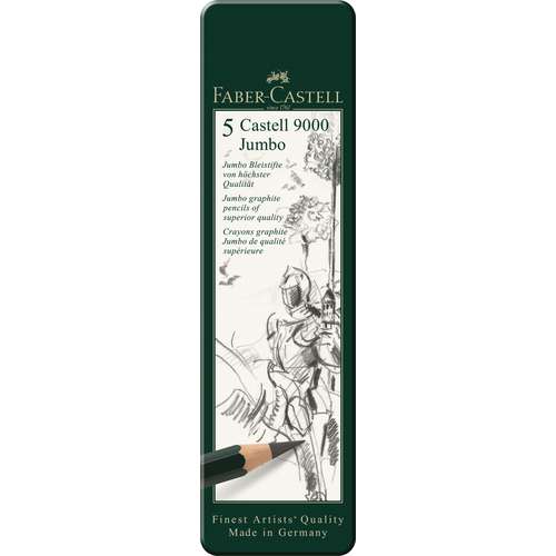 FABER-CASTELL Bleistift 9000 JUMBO im Metall-Etui