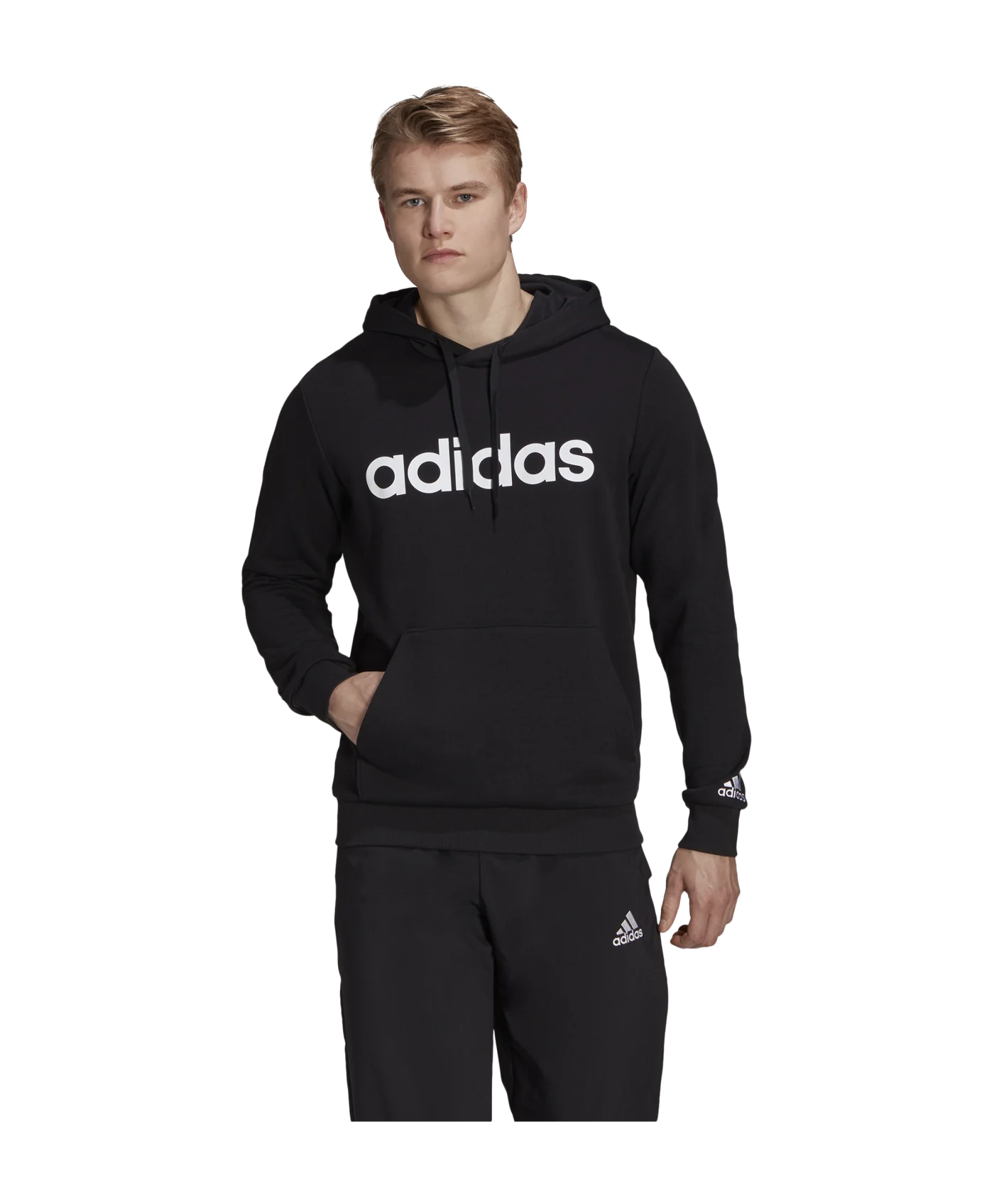 adidas Essentials Hoody Schwarz Weiss