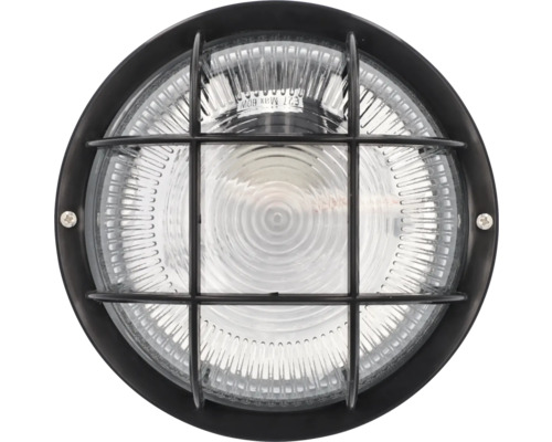 Ronde lamp, 1-lichts, ØxH 185x100 mm, zwart
