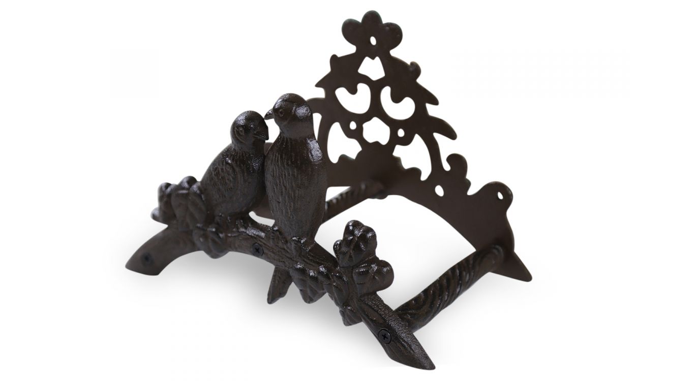 Support tuyau arrosage fonte marron 23x14.5x16.5cm