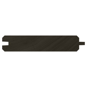 Blokhutprofiel grenenhout antraciet ca. 2,8 x 13,5 cm, lengte ca. 180 cm