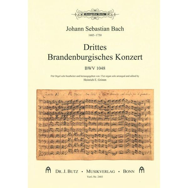 Dr. J. Butz Musikverlag Brandenburgisches Konzert 3