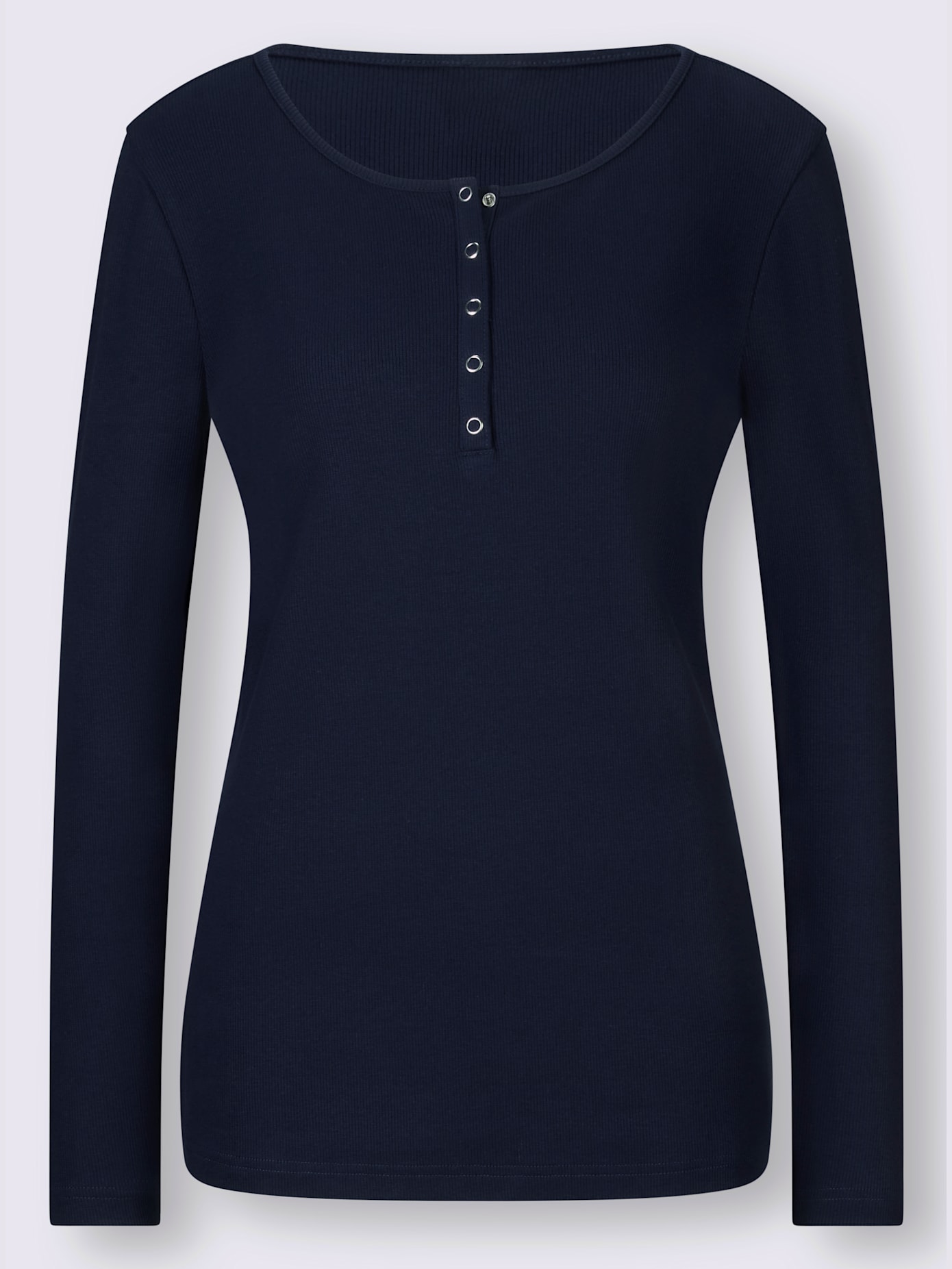 T-shirt encolure avec patte de boutonnage