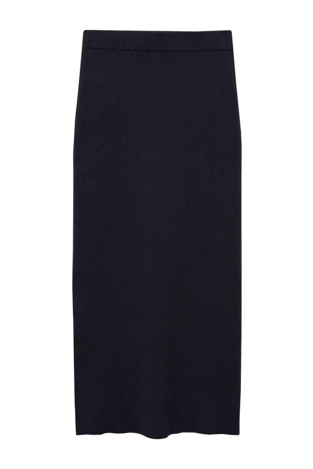 MANGO TEEN maxi rok gebreid marine