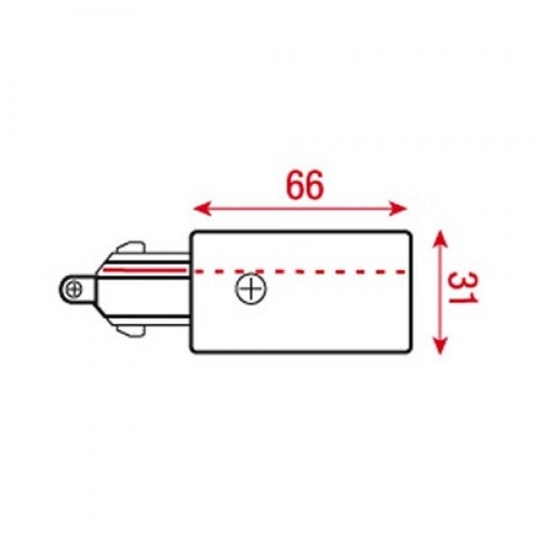 Artecta input voedingsconnector voor een 3-fase track