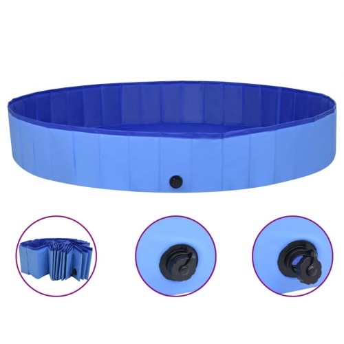Piscina azul para cães
