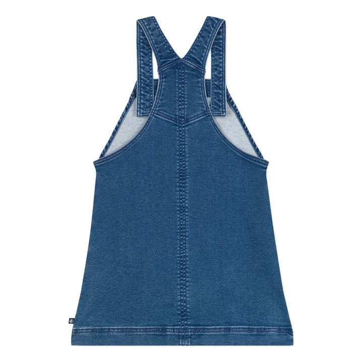 Petit Bateau Robe Salopette en Denim | Bleu