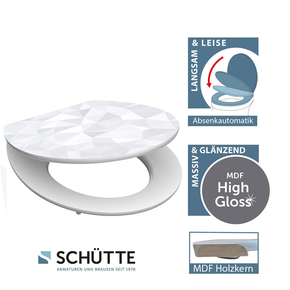 SCHÜTTE WC-Sitz Diamond Weiß Highgloss Absenkautomatik