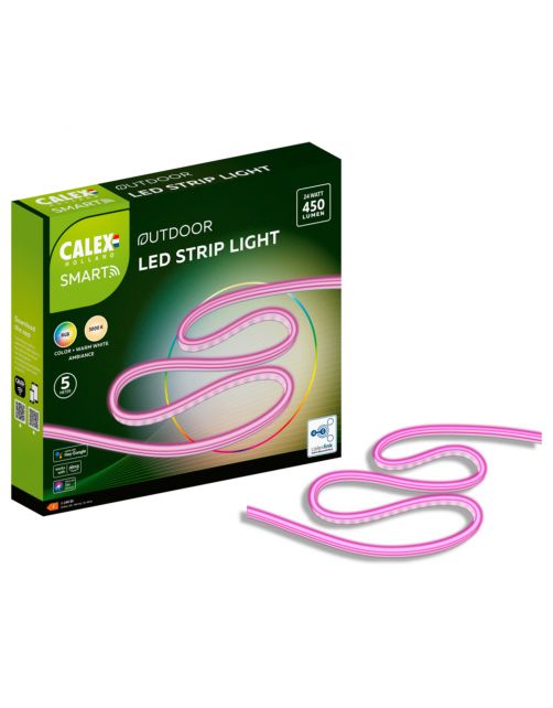 Calex Smart Outdoor Led Strip Rgb Wit - Tuinverlichting - 5 m 1000 g Multi-Color 1 stuk 230v