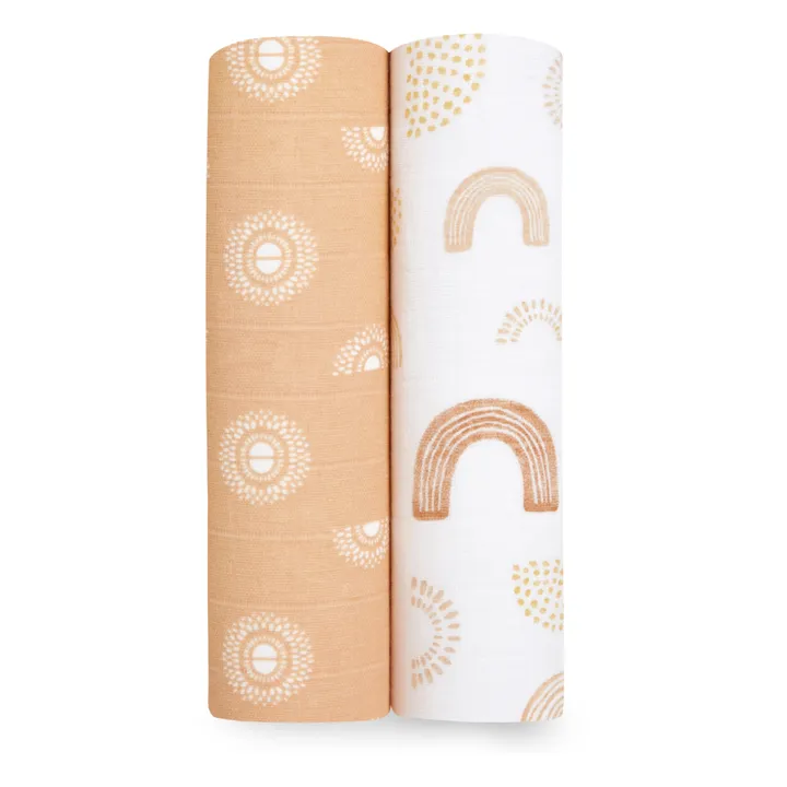 aden + anais Maxi-langes Keep Rising - Set de 2 | Terracotta
