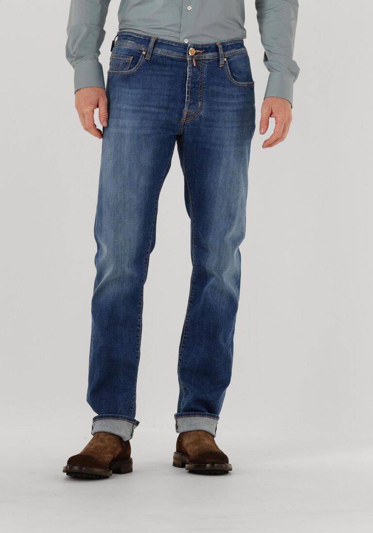 blauwe jacob cohen straight leg jeans pant 5 pkt slim fit bard ltd
