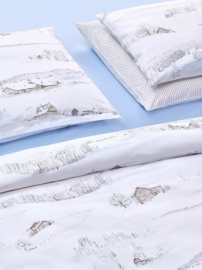 CHRISTIAN FISCHBACHER Satin-Deckenbezug WHITE SEASONS 140x200cm Weiss weiss