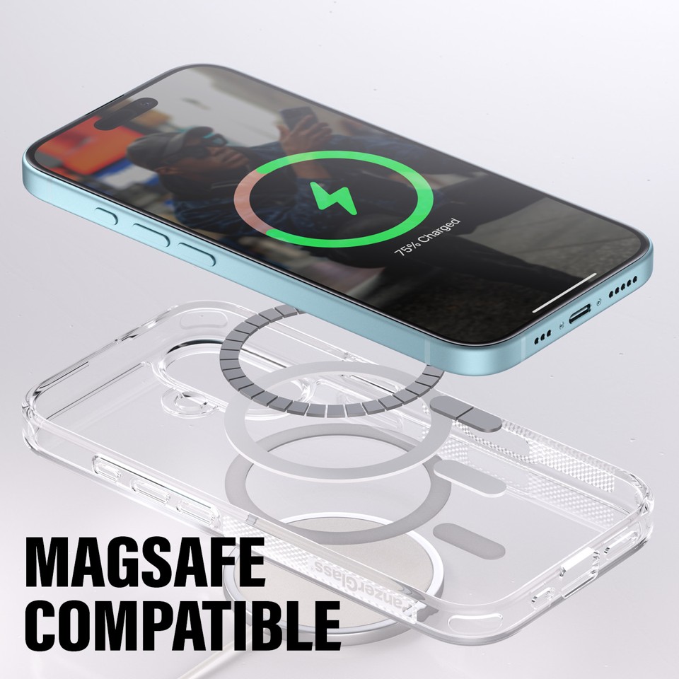 PanzerGlass - HardCover MagSafe - iPhone 16 - Hvid
