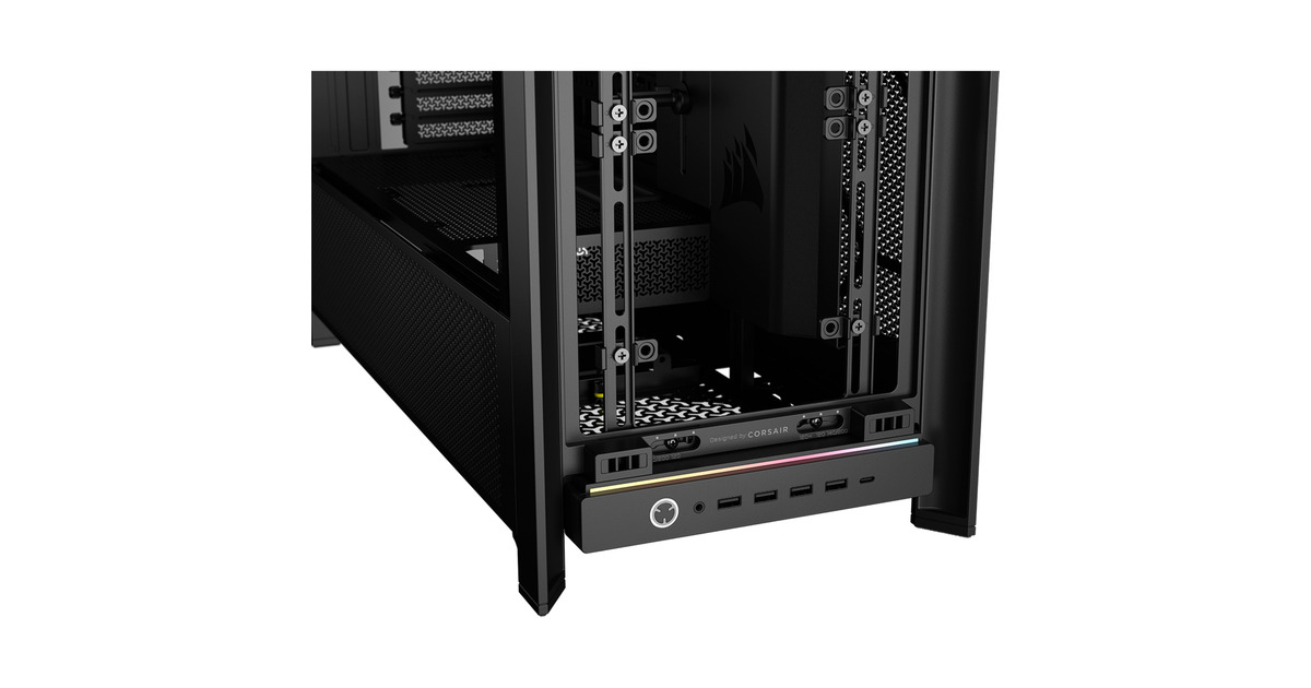 CorsairFRAME 5000D RS midi tower behuizing  (Zwart | 4x USB-A | 1x USB-C | RGB | Tempered Glass)