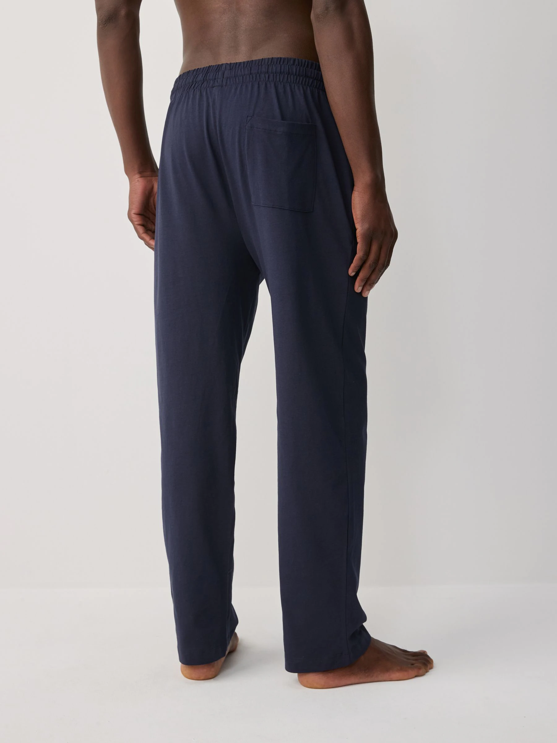 Navy Blue/Light Grey - Open Hem Pyjama Bottoms Set 2 Pack