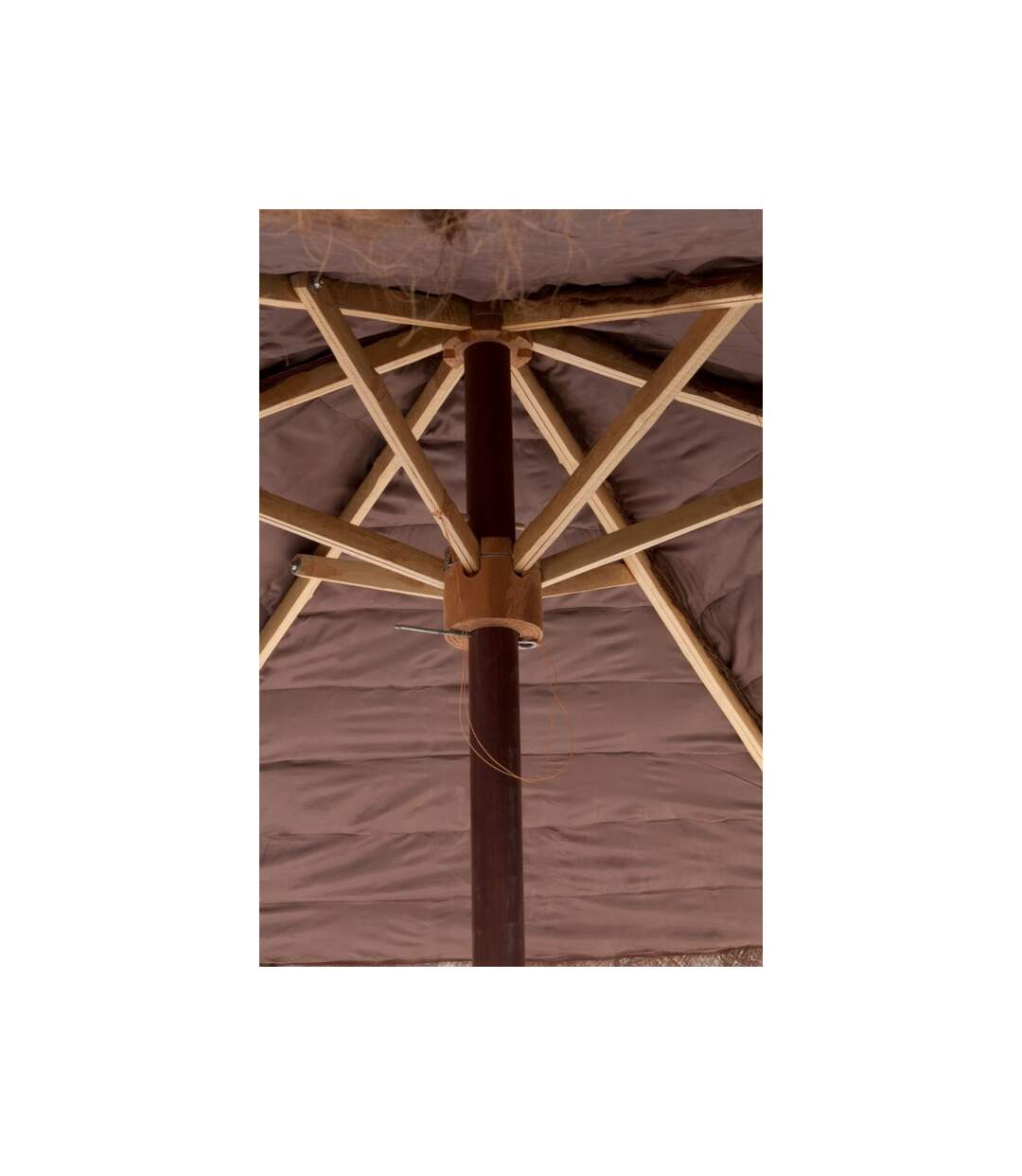 Paris Prix - Parasol En Bois cocotier 150cm Marron