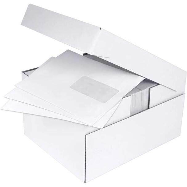 Enveloppe Clairefontaine 80 g/m² blanche avec bande de protection - Boîte de 500