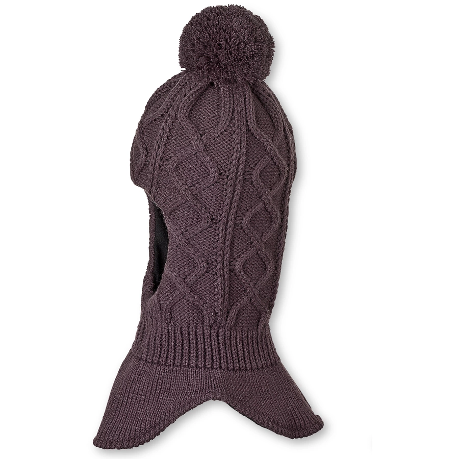 Sterntaler Schal-Bommelstrickmütze pink