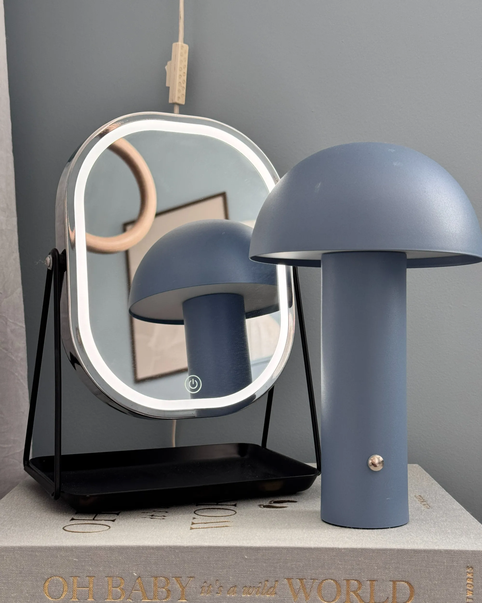 Make-up spiegel LED DORDOGNE Zilver