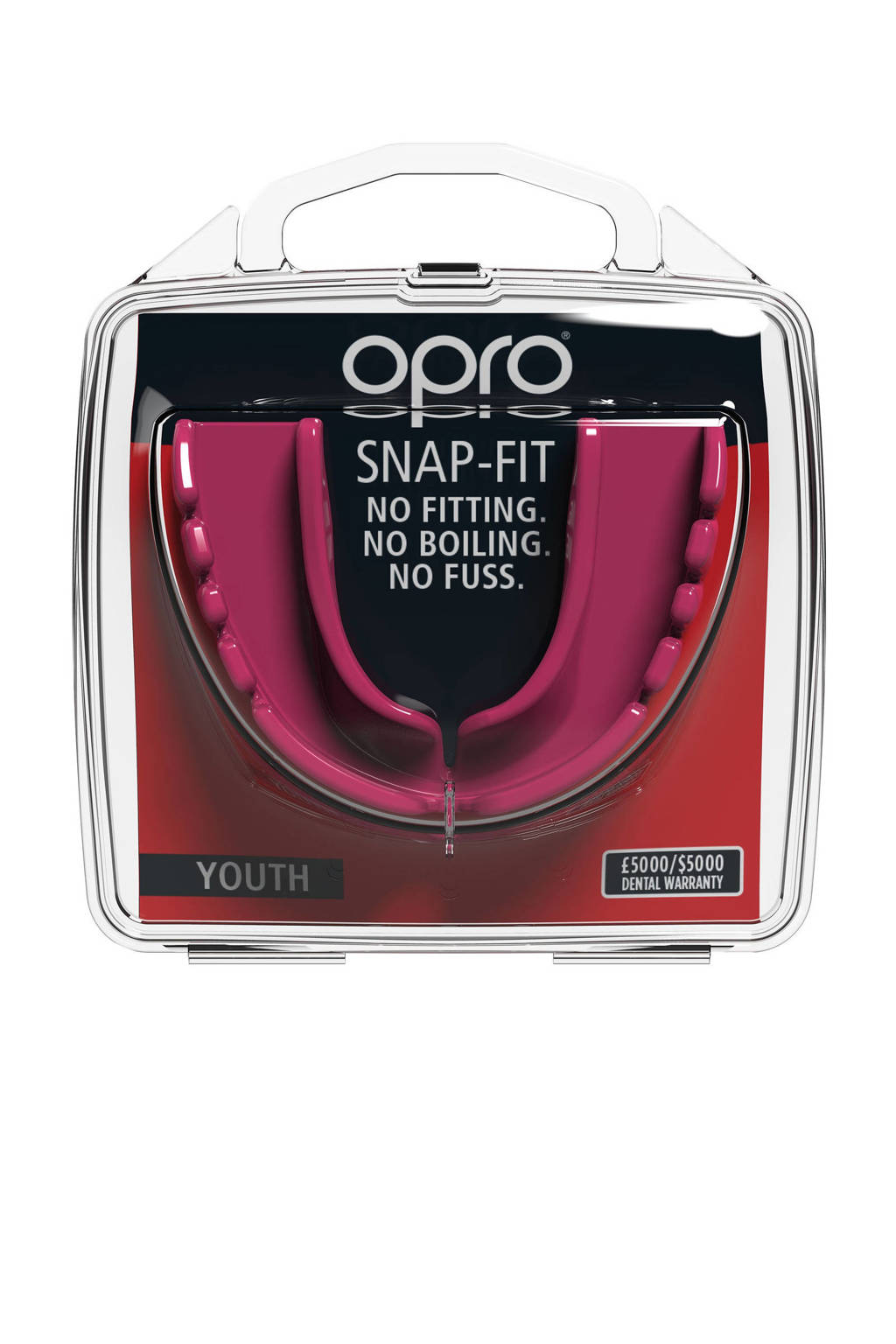 Junior gebitsbeschermer Snap-Fit roze