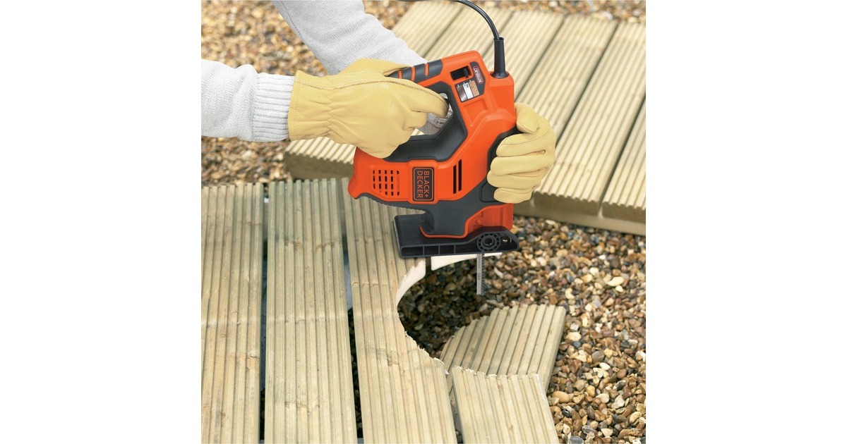 BLACK+DECKER500W Scorpion Multizaag met AutoSelect technologie RS890K-QS reciprozaag  (Oranje/zwart)