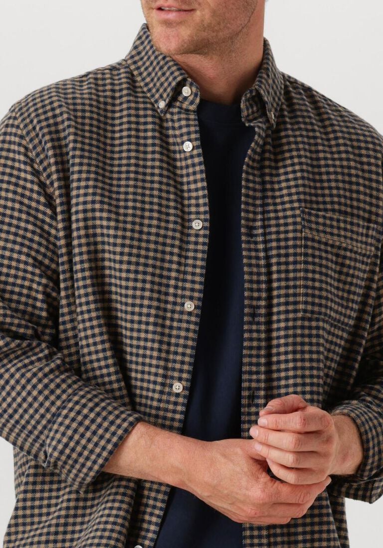 bruine forét casual overhemd creek flannel shirt