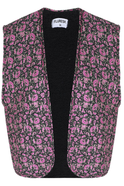 Fluresk paarse dames gilet