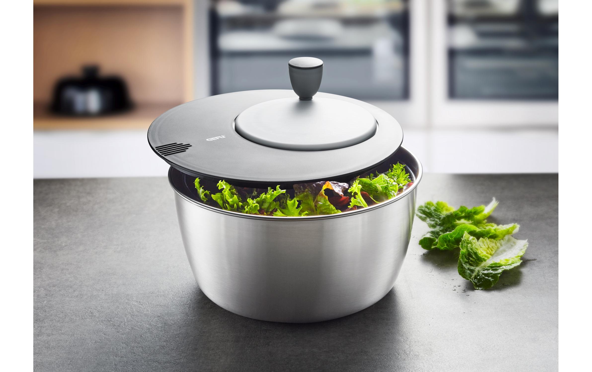 Salatschleuder Rotare 25 cm, Schwarz/SilberSchleuder für Salat