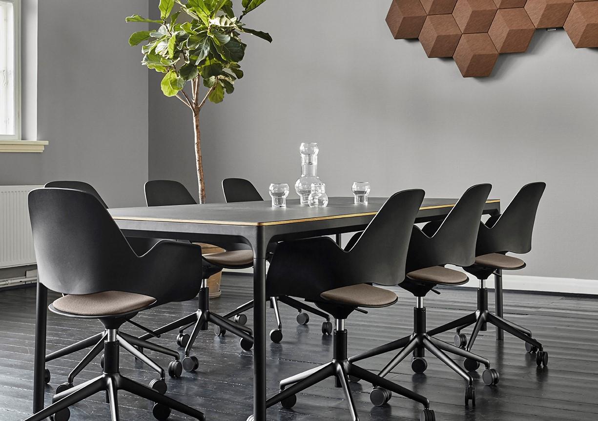Falk bureaustoel gestoffeerd dark green