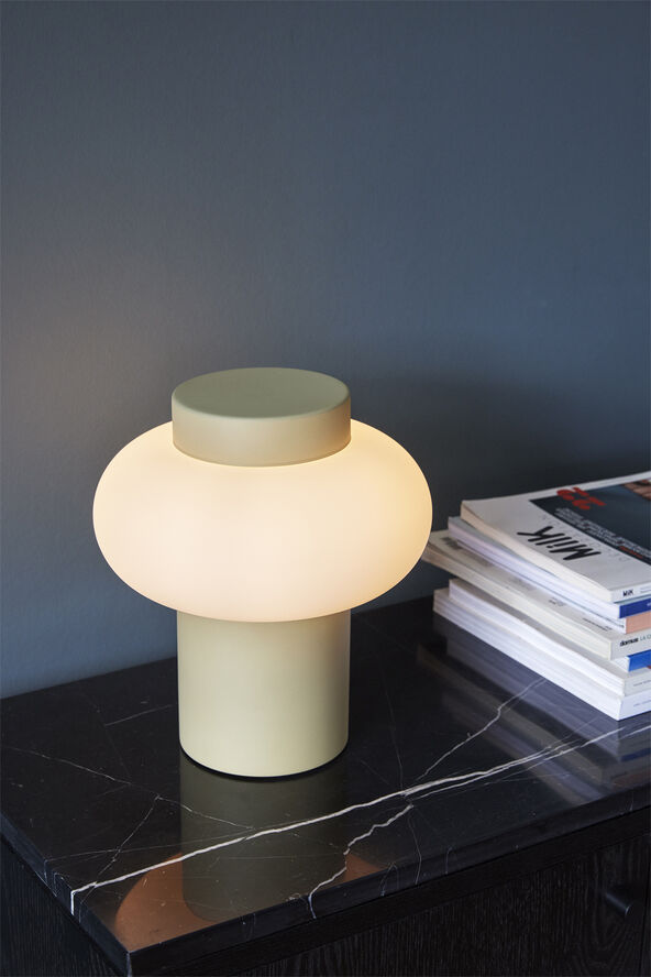 Hübsch Camp Table Lamp Sand/White Sand/hvid