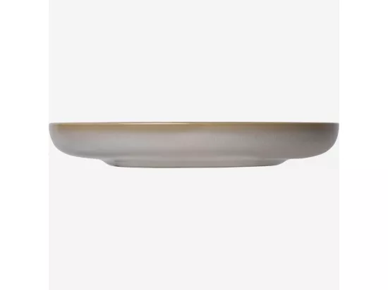 HABITAT - Assiette à dessert en grès - 20 cm - Bleu et marron (Lot de 3) - Asta