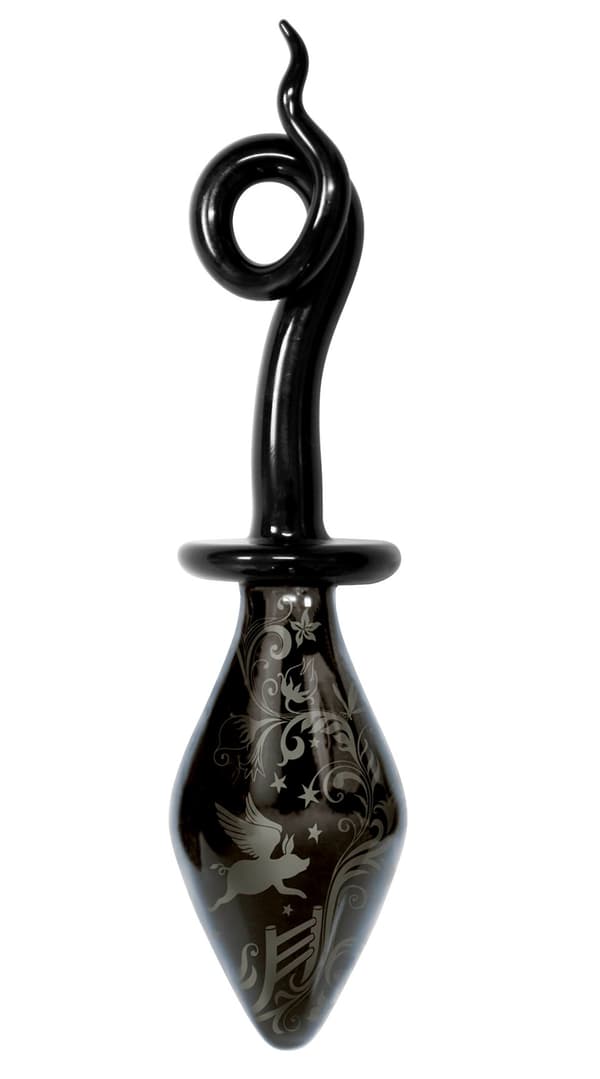 Fashionistas Glass Pigtail Butt Plug - Large