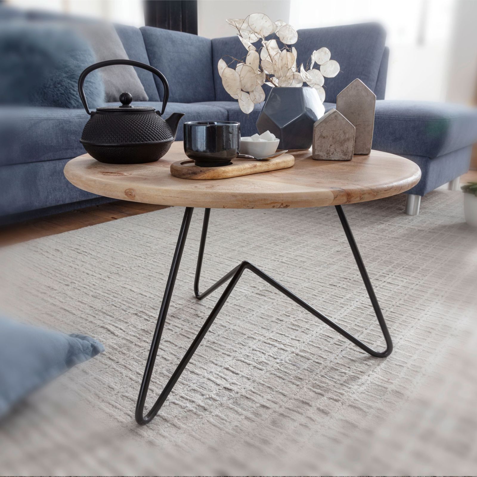 Couchtisch - Akazie massiv - Ø 60 cm