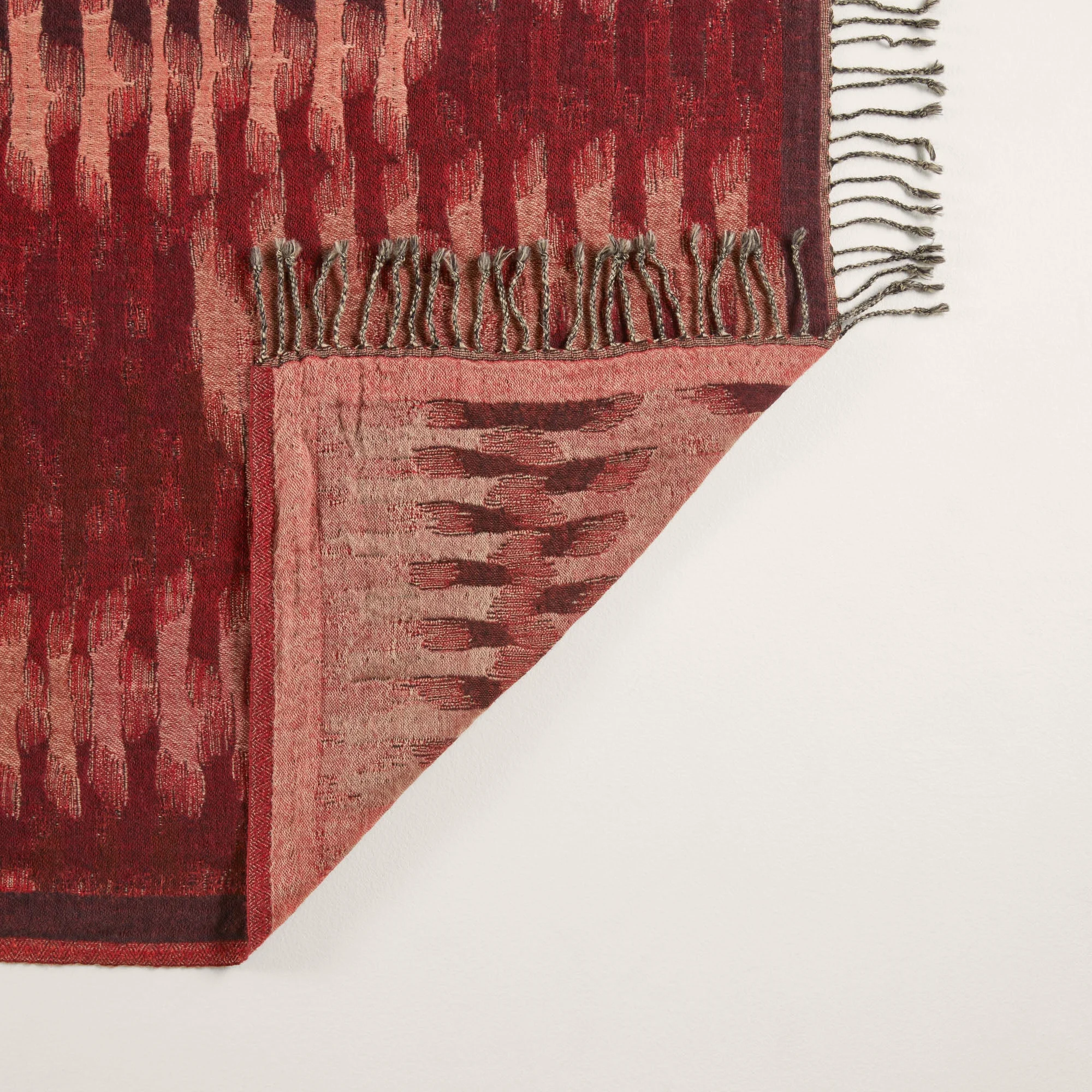 KHAN - Plaid pure laine | Rouge