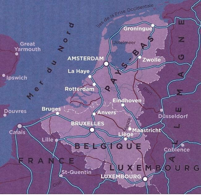 IGN - IGN PAYS BAS BELGIQUE LUXEMBOURG 1 00 000