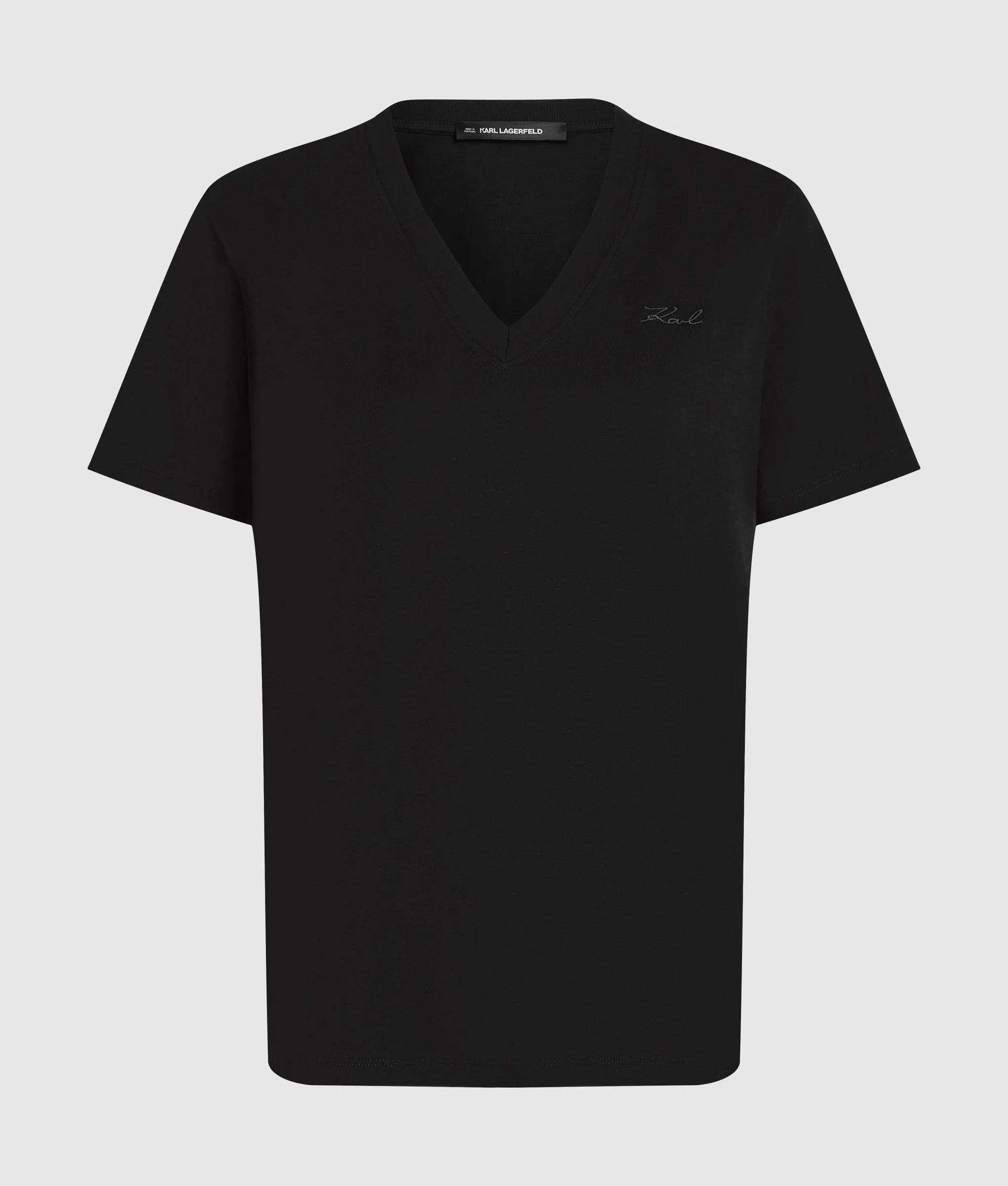 Handtekening V-hals t-shirt