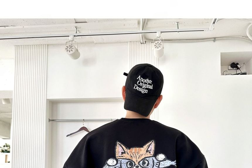 SeoulPop - Losse sweatshirt met kattenprint