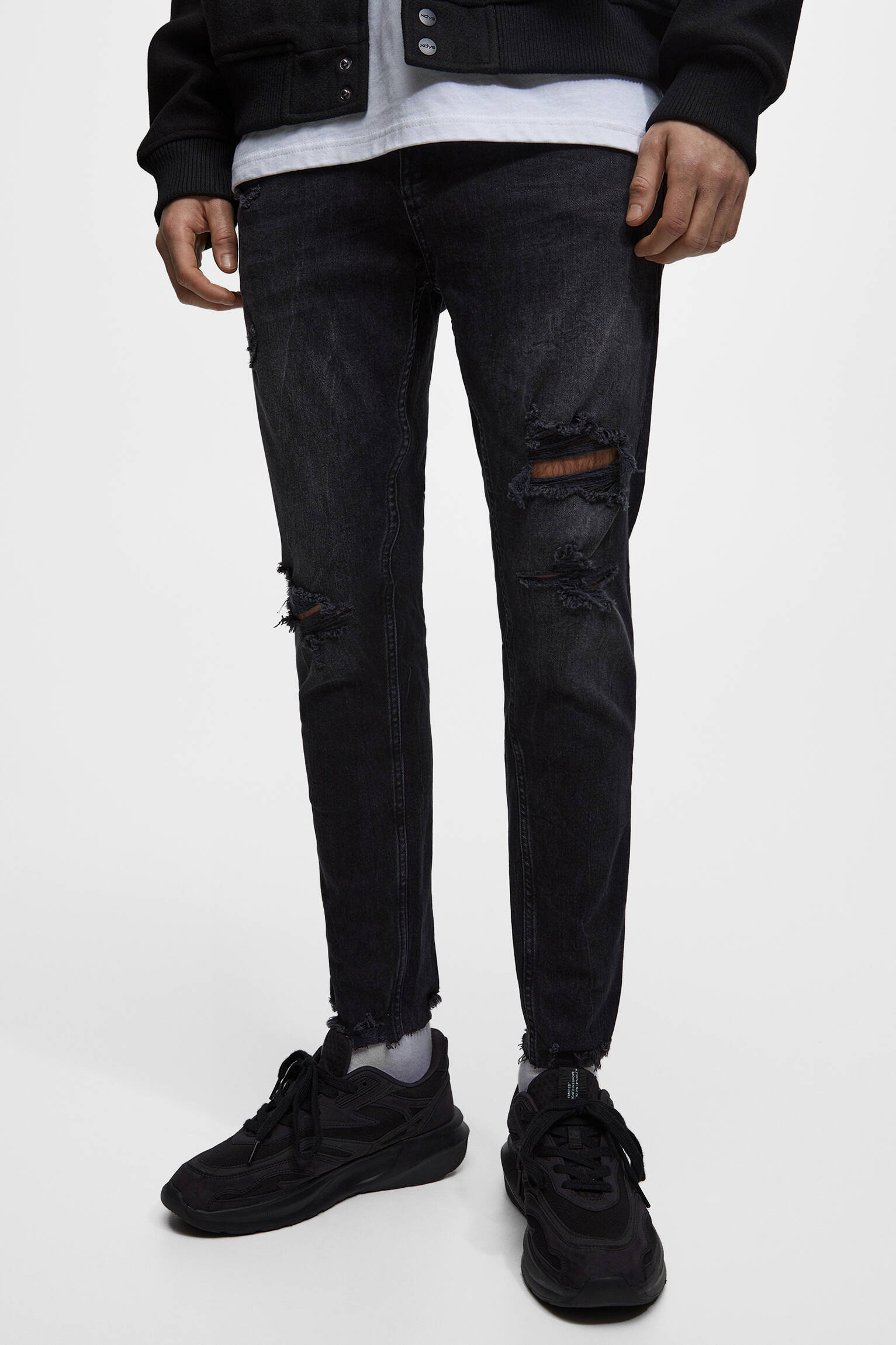 JEANS CENOURA FIT Rasgado - NEG-DELAV