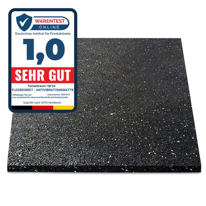 Anti-vibratiemat - Geschikt voor wasmachines - Geluidsisolerende mat - Snijbaar - 1,0 cm / 60 x 60 cm