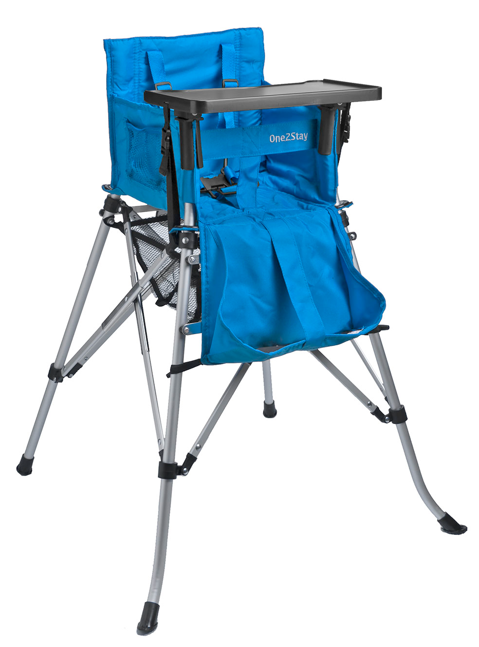 One2Stay faltbarer Kinderhochstuhl inkl. Tablett blau