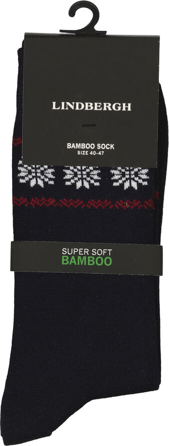 Lindbergh Christmas bamboo sock Blå