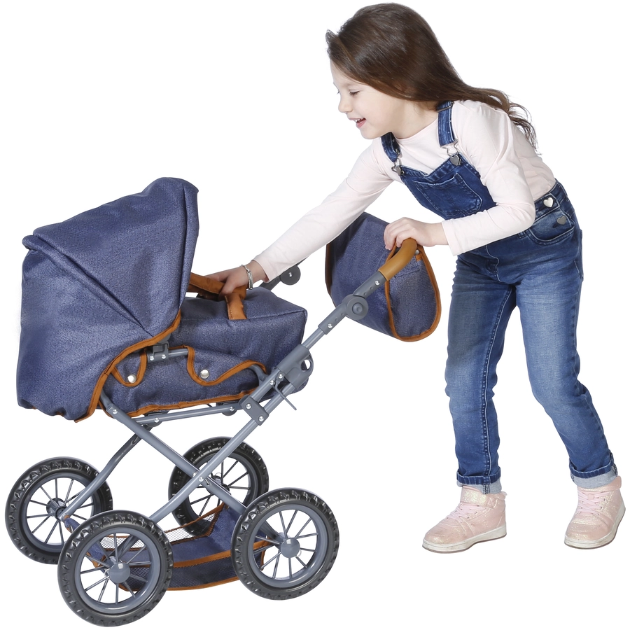 knorr toys® Puppenwagen Ruby - dark blue blau