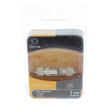 Q-Link coac stekker metaal recht male/female