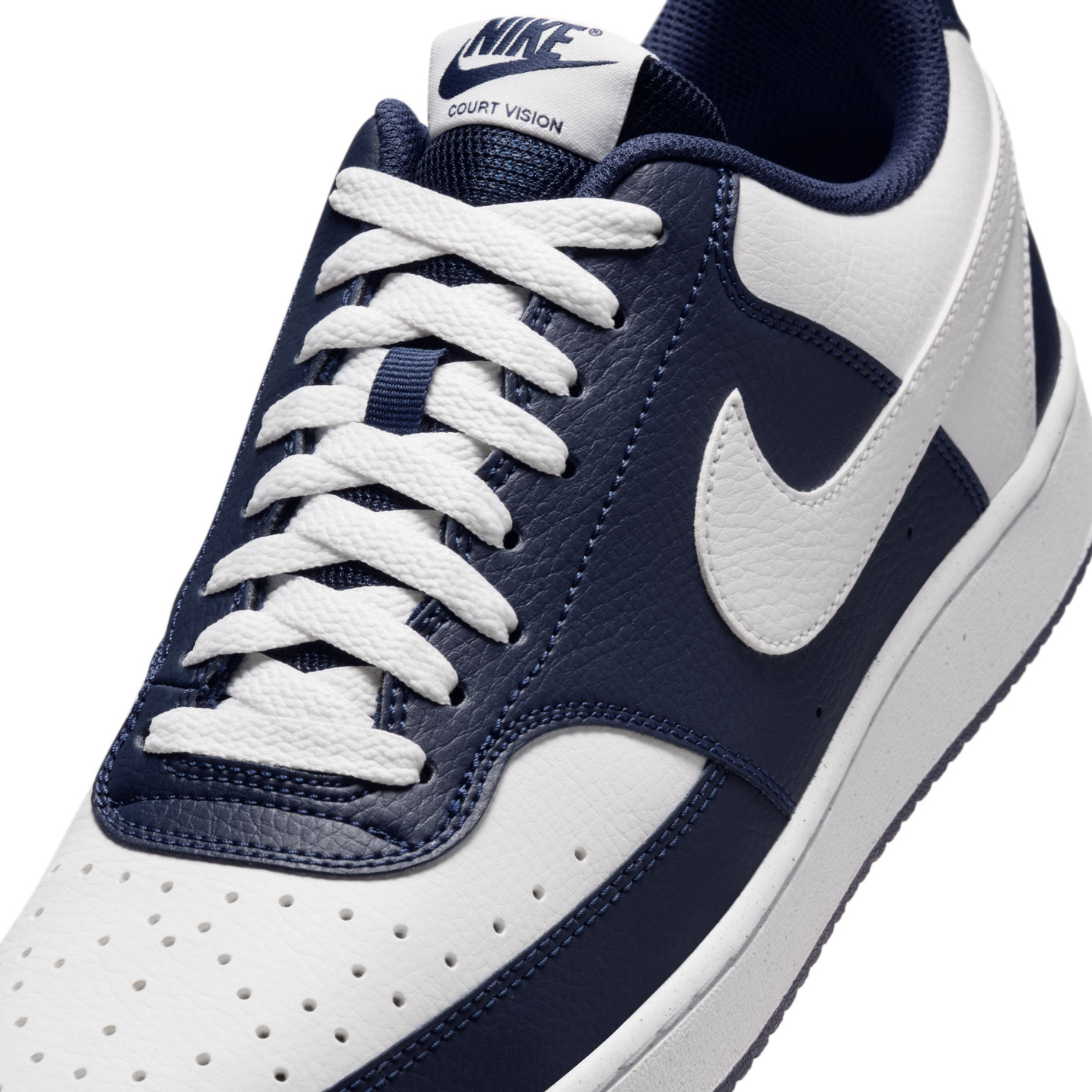 Nike Court Vision Low Sneakers Donkerblauw Wit