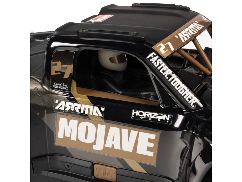 Arrma Desert Truck Mojave GROM BLX 2233S, Schwarz 1:16 Brushless 4 X 4 Small Scale Desert Truck ARTR mit DSC