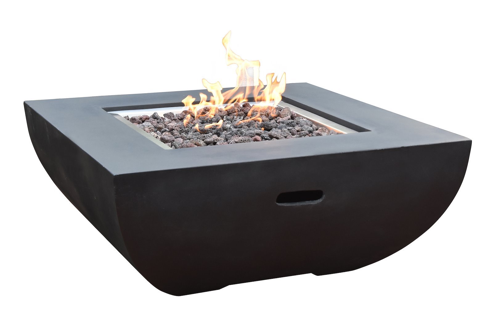 Aurora peisbord Sort med regulator. 86x86 cm
