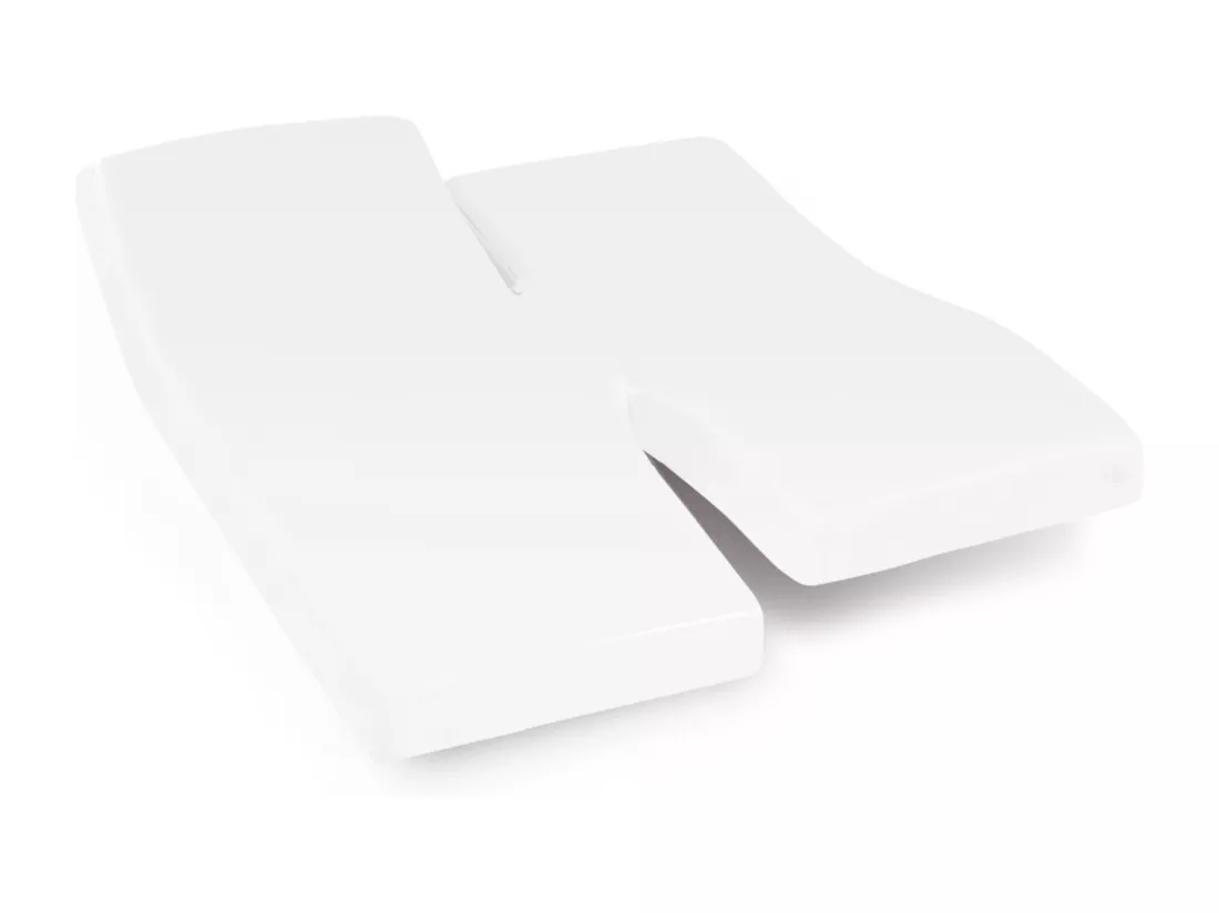 Protège matelas imperméable 2x70x210 cm lit articulé TPR bonnet 30cm ARNON molleton coton contrecollé polyuréthane
