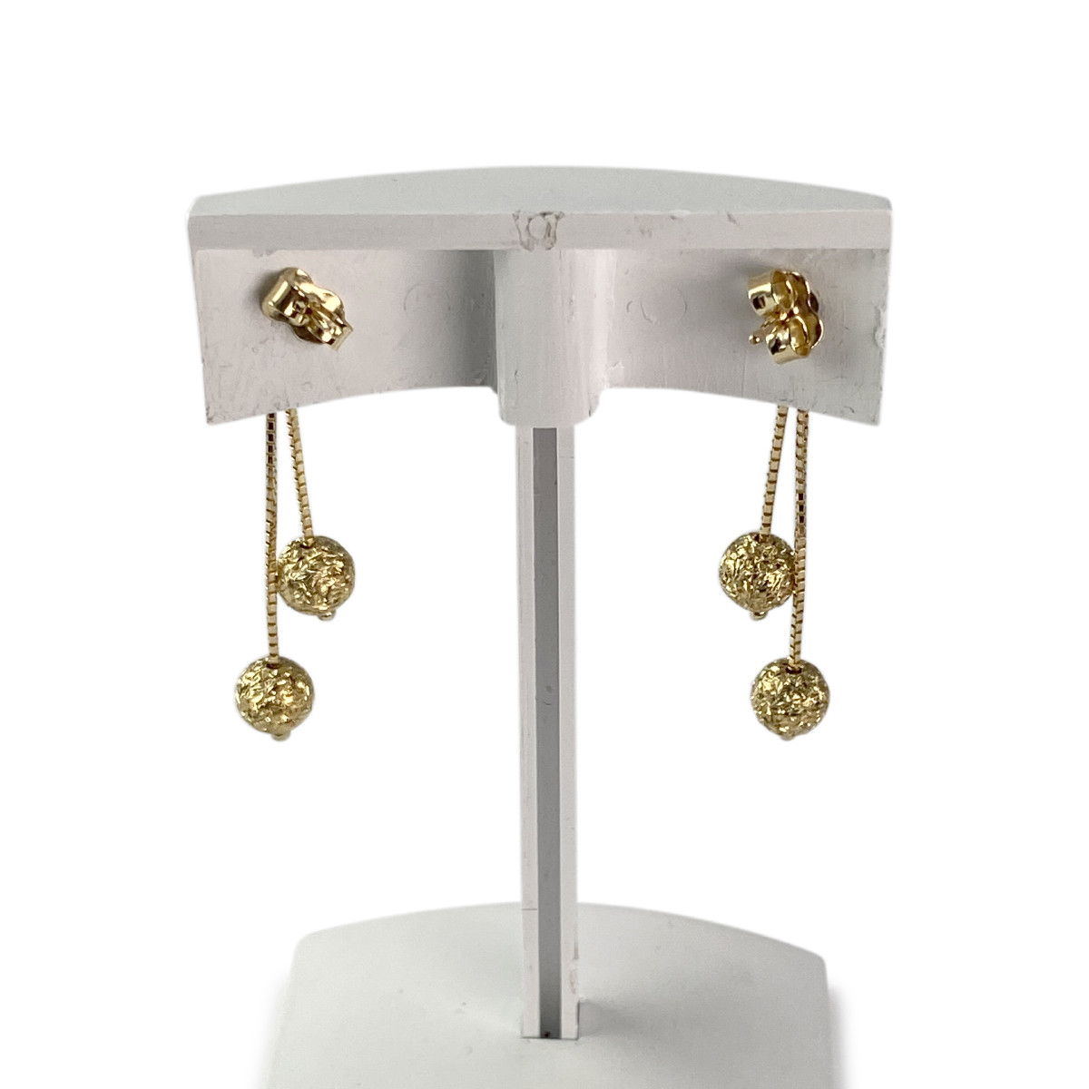 Boucles d'oreilles d'occasion or 750 jaune pendants