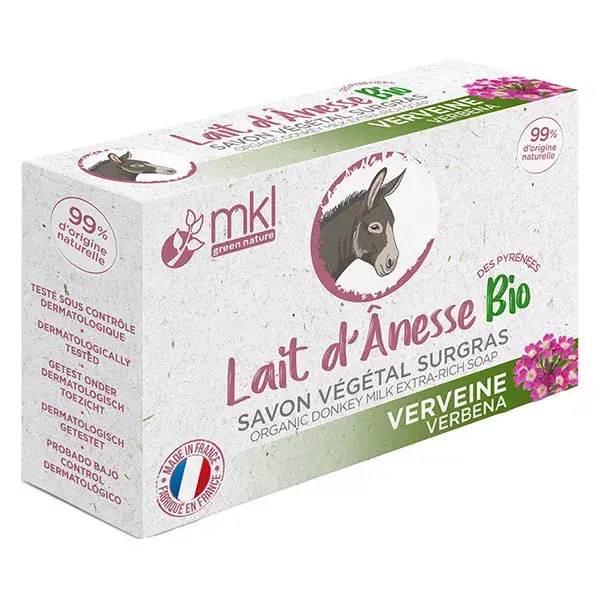 Sabonete vegetal de leite de burra MKL Green Nature com verbena 100g