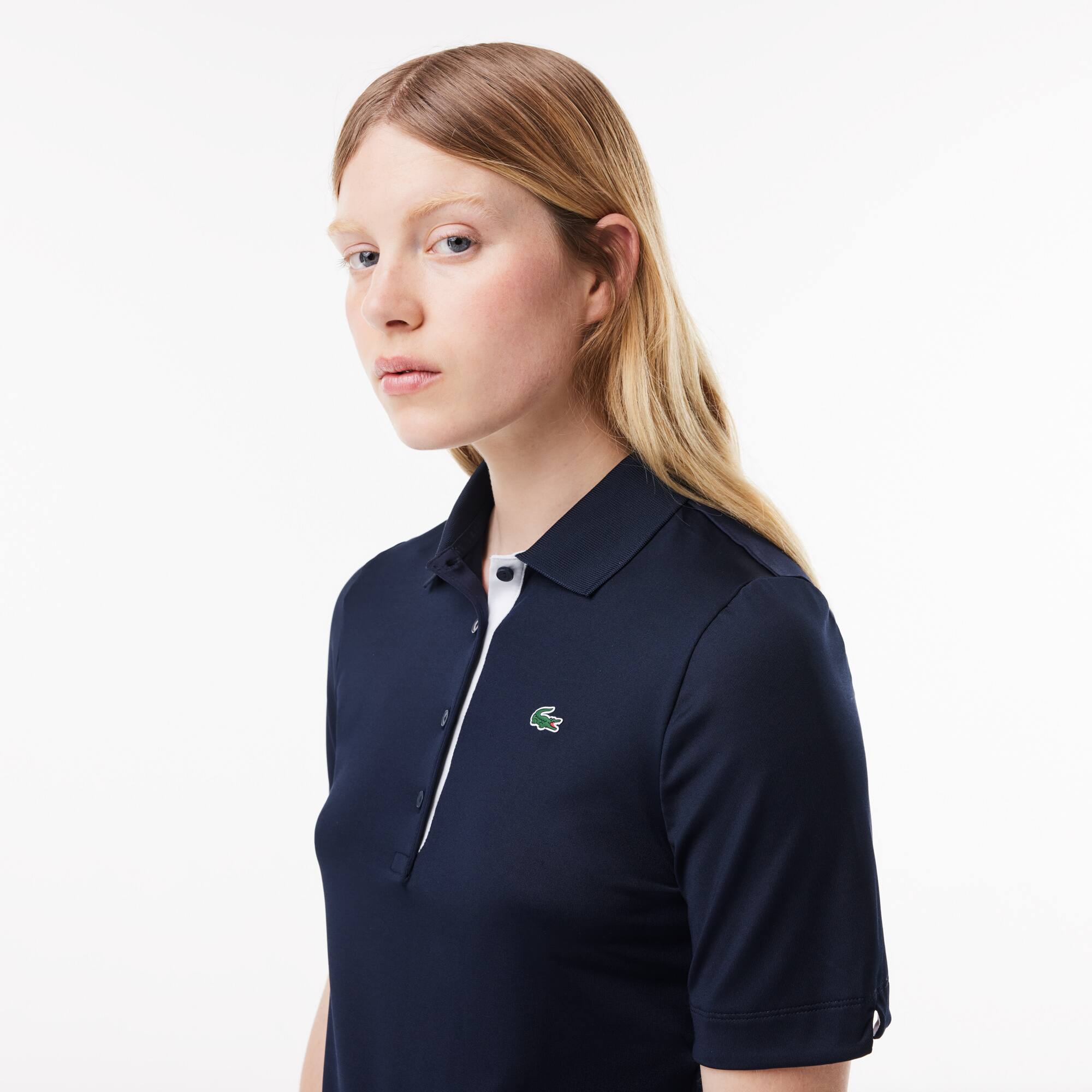 Polo Golf Lacoste SPORT stretch et respirant Manches Courtes - Bleu - Lacoste - Femme